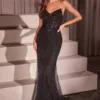 SEQUIN STRAPLESS FITTED DRESS CC416