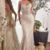 CRYSTAL EMBELLISHED GOWN Cd847