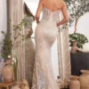 CRYSTAL EMBELLISHED GOWN Cd847