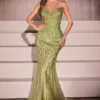 CRYSTAL STRAPLESS EMBELLISHED MERMAID GOWN CC6018