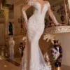 BOHEMIAN LACE MERMAID GOWN A1022