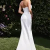 NEOPRENE STRAPLESS WEDDING DRESS CD355w